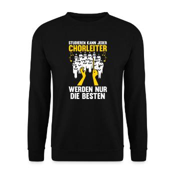 Chorleiter Beruf Chor Geschenk - Unisex Pullover - Schwarz - Vorne - Alina (178cm) & Michal (187cm)