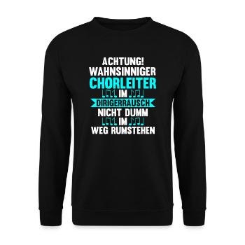 Chorleiter Beruf Dirigent Geschenk - Unisex Pullover - Schwarz - Vorne - Alina (178cm) & Michal (187cm)