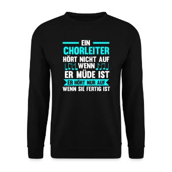 Chorleiter Beruf Chorleitung Geschenk - Unisex Pullover - Schwarz - Vorne - Alina (178cm) & Michal (187cm)