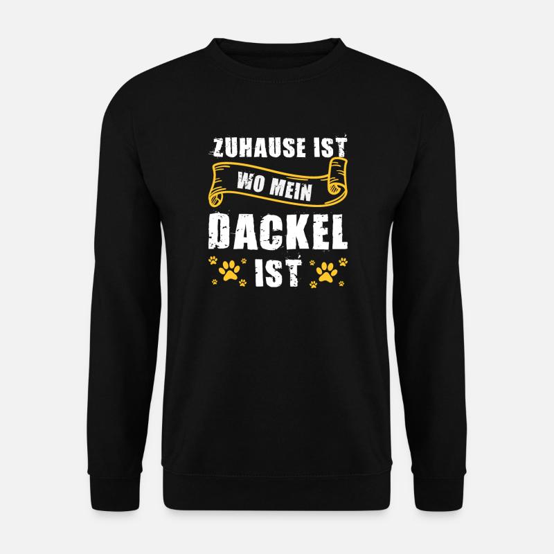 Dackel Hund Dackel Hund Geschenk - Unisex Pullover - Schwarz