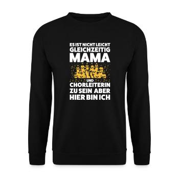Chorleiterin Mama Chorleitung Geschenk - Unisex Pullover - Schwarz - Vorne - Alina (178cm) & Michal (187cm)