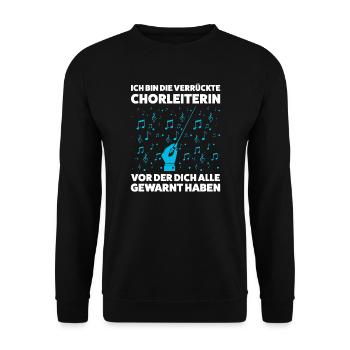 Chorleiterin Beruf Chorleitung Geschenk - Unisex Pullover - Schwarz - Vorne - Alina (178cm) & Michal (187cm)