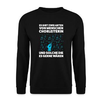 Chorleiterin Beruf Chorleitung Geschenk - Unisex Pullover - Schwarz - Vorne - Alina (178cm) & Michal (187cm)