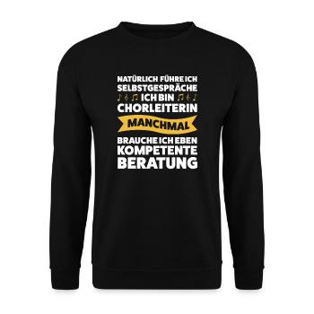 Chorleiterin Beruf Chorleitung Geschenk - Unisex Pullover - Schwarz - Vorne - Alina (178cm) & Michal (187cm)
