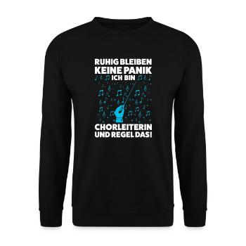 Chorleiterin Beruf Musiker Geschenk - Unisex Pullover - Schwarz - Vorne - Alina (178cm) & Michal (187cm)