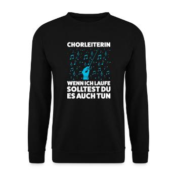 Chorleiterin Beruf Chorleitung Geschenk - Unisex Pullover - Schwarz - Vorne - Alina (178cm) & Michal (187cm)