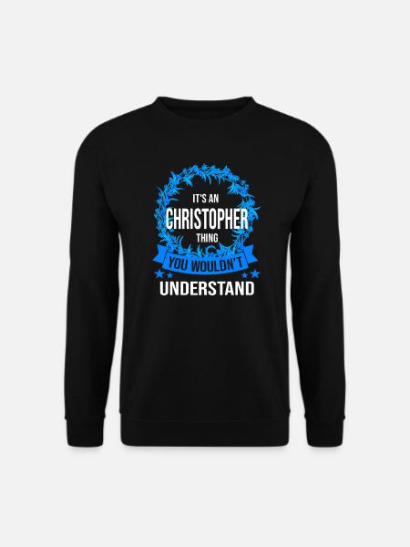 Vorname Christopher Name Christopher Geschenk - Unisex Pullover - Schwarz