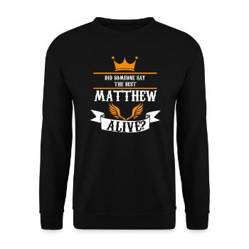 Vorname Christopher Name Christopher Geschenk - Unisex Pullover - Schwarz - Vorne - Alina (178cm) & Michal (187cm)