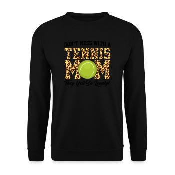 Tennis Mama Tennisspiel Tennis Geschenk - Unisex Pullover - Schwarz - Vorne - Alina (178cm) & Michal (187cm)