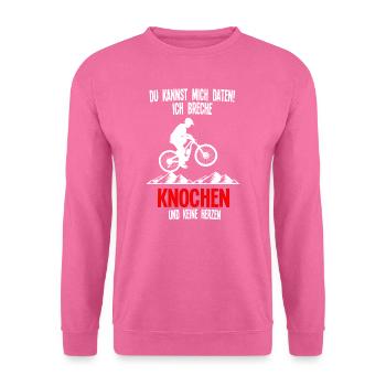 Mountainbike Rennen Mountainbike Fahrer Geschenk - Unisex Pullover - Pink - Vorne