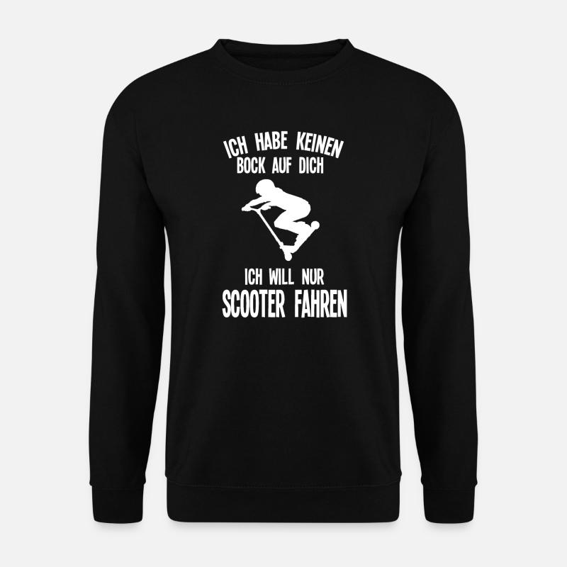 Scooter Roller Stunt Scooter Fahrer Geschenk - Unisex Pullover - Schwarz