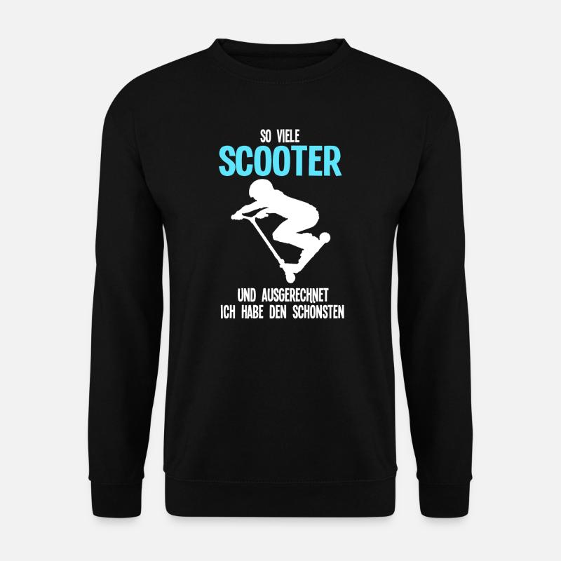 Scooter Roller Roller-Fahrer Geschenk - Unisex Pullover - Schwarz