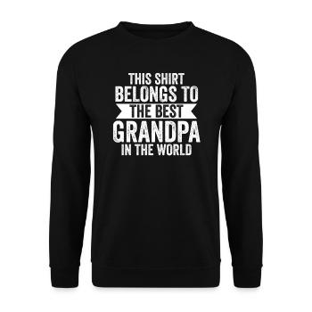 Großvater Großvater Großvater Geschenk - Unisex Pullover - Schwarz - Vorne - Alina (178cm) & Michal (187cm)