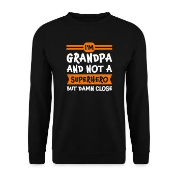 Großvater Großvater Großvater Geschenk - Unisex Pullover - Schwarz - Vorne - Alina (178cm) & Michal (187cm)