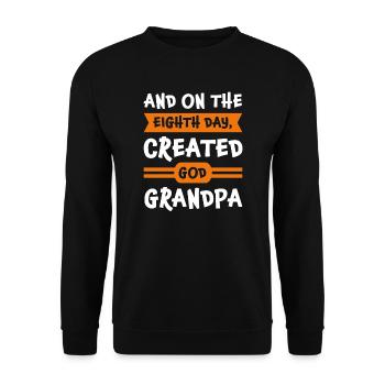 Großvater Großvater Großvater Geschenk - Unisex Pullover - Schwarz - Vorne - Alina (178cm) & Michal (187cm)