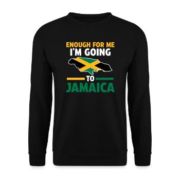 Jamaika Jamaikanische Flagge Jamaikanisches Gesche - Unisex Pullover - Schwarz - Vorne - Alina (178cm) & Michal (187cm)