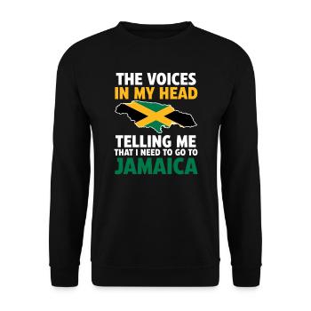 Jamaika Jamaikanische Flagge Jamaikanisches Gesche - Unisex Pullover - Schwarz - Vorne - Alina (178cm) & Michal (187cm)