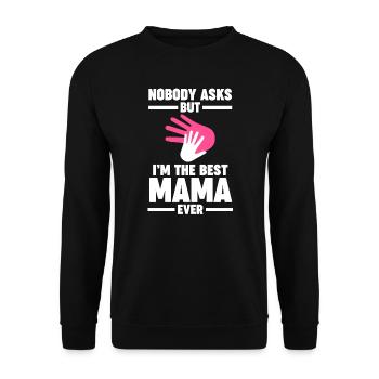 Mama Oma Oma Geschenk - Unisex Pullover - Schwarz - Vorne - Alina (178cm) & Michal (187cm)