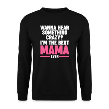 Mama Oma Oma Geschenk - Unisex Pullover - Schwarz - Vorne - Alina (178cm) & Michal (187cm)