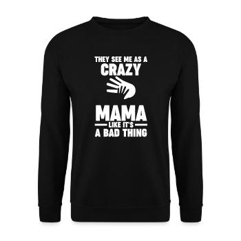 Mama Oma Oma Geschenk - Unisex Pullover - Schwarz - Vorne - Alina (178cm) & Michal (187cm)