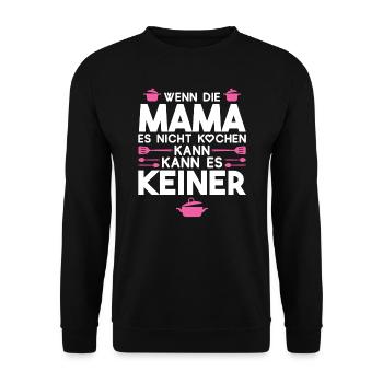 Mutter Familie Mama Geschenk - Unisex Pullover - Schwarz - Vorne - Alina (178cm) & Michal (187cm)