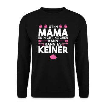 Mutter Familie Mama Geschenk - Unisex Pullover - Schwarz - Vorne - Alina (178cm) & Michal (187cm)