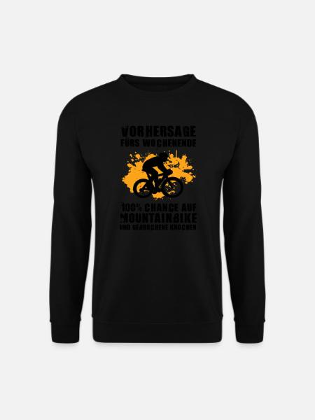 Mountainbike Downhill Radrennen Geschenk - Unisex Pullover - Schwarz