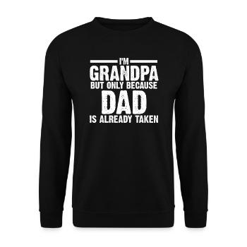 Großvater Großvater Großvater Geschenk - Unisex Pullover - Schwarz - Vorne - Alina (178cm) & Michal (187cm)
