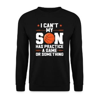 Basketball Sohn Basketball Mutter Sport Geschenk - Unisex Pullover - Schwarz - Vorne - Alina (178cm) & Michal (187cm)