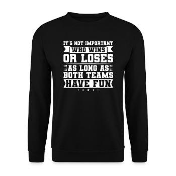 Sportspiel Sportmannschaft Geschenk - Unisex Pullover - Schwarz - Vorne - Alina (178cm) & Michal (187cm)