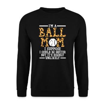 Mutter Volleyball Baseball Mutter Volleyball Gesch - Unisex Pullover - Schwarz - Vorne - Alina (178cm) & Michal (187cm)