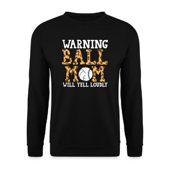 Mutter Volleyball Baseball Mutter Volleyball Gesch - Unisex Pullover - Schwarz - Vorne - Alina (178cm) & Michal (187cm)