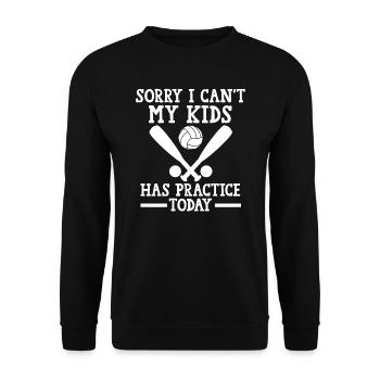 Mutter Volleyball Baseball Mutter Volleyball Gesch - Unisex Pullover - Schwarz - Vorne - Alina (178cm) & Michal (187cm)