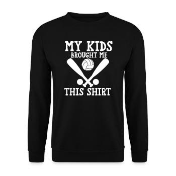 Mutter Volleyball Baseball Mutter Volleyball Gesch - Unisex Pullover - Schwarz - Vorne - Alina (178cm) & Michal (187cm)