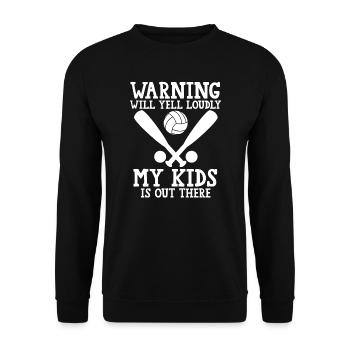 Mutter Volleyball Baseball Mutter Volleyball Gesch - Unisex Pullover - Schwarz - Vorne - Alina (178cm) & Michal (187cm)