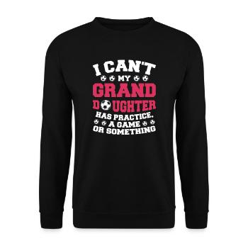 Fußball Oma Enkelin Fußball Oma Sport Geschenk - Unisex Pullover - Schwarz - Vorne - Alina (178cm) & Michal (187cm)