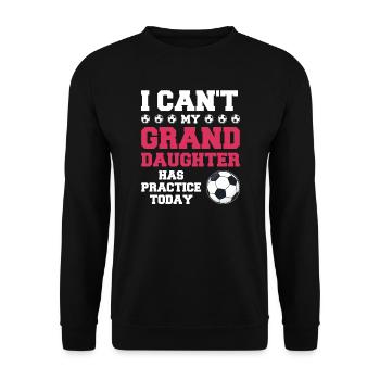 Fußball Oma Enkelin Fußball Oma Sport Geschenk - Unisex Pullover - Schwarz - Vorne - Alina (178cm) & Michal (187cm)