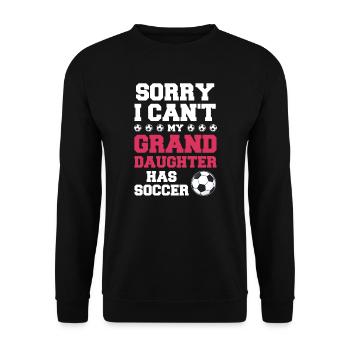 Fußball Oma Enkelin Fußball Oma Sport Geschenk - Unisex Pullover - Schwarz - Vorne - Alina (178cm) & Michal (187cm)