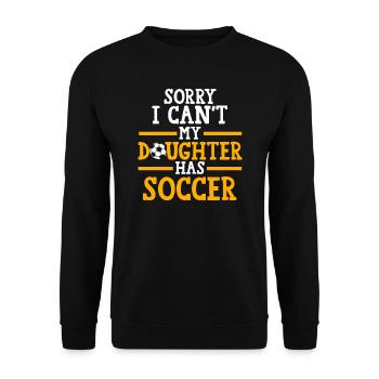 Soccer Mom Tochter Soccer Mom Sport Geschenk - Unisex Pullover - Schwarz - Vorne - Alina (178cm) & Michal (187cm)