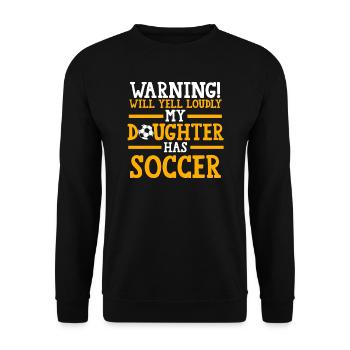 Soccer Mom Tochter Soccer Mom Sport Geschenk - Unisex Pullover - Schwarz - Vorne - Alina (178cm) & Michal (187cm)