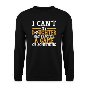 Soccer Mom Tochter Soccer Mom Sport Geschenk - Unisex Pullover - Schwarz - Vorne - Alina (178cm) & Michal (187cm)