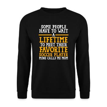 Soccer Mom Tochter Soccer Mom Sport Geschenk - Unisex Pullover - Schwarz - Vorne - Alina (178cm) & Michal (187cm)