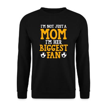 Soccer Mom Tochter Soccer Mom Sport Geschenk - Unisex Pullover - Schwarz - Vorne - Alina (178cm) & Michal (187cm)