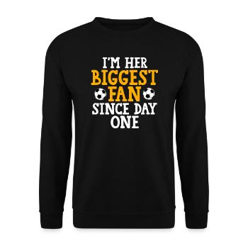 Soccer Mom Tochter Soccer Mom Sport Geschenk - Unisex Pullover - Schwarz - Vorne - Alina (178cm) & Michal (187cm)
