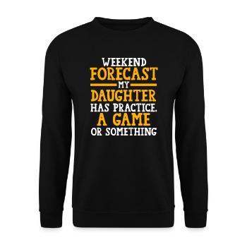 Soccer Mom Tochter Soccer Mom Sport Geschenk - Unisex Pullover - Schwarz - Vorne - Alina (178cm) & Michal (187cm)