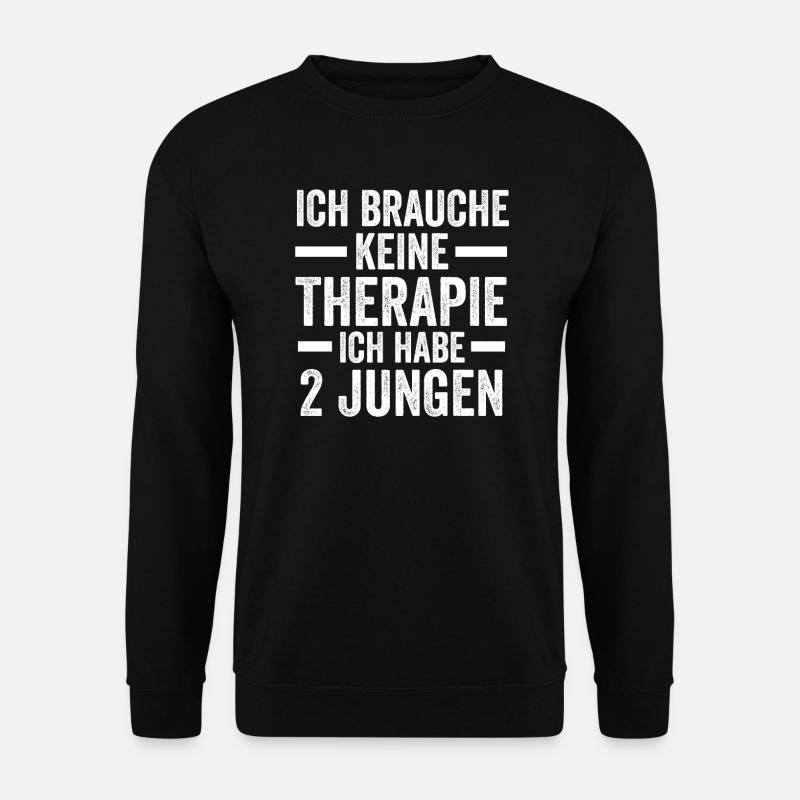 Papa 2 Söhne Kinder Geschenk - Unisex Pullover - Schwarz