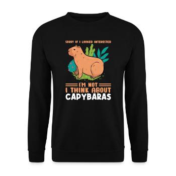 Wasserschwein Wasserschweine Tier Geschenk - Unisex Pullover - Schwarz - Vorne - Alina (178cm) & Michal (187cm)