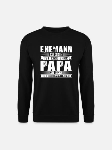 Ehemann Papa Ehemänner Geschenk - Unisex Pullover - Schwarz