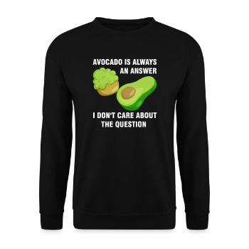 Avocados Avocado Avocado-Liebhaber Geschenk - Unisex Pullover - Schwarz - Vorne - Alina (178cm) & Michal (187cm)