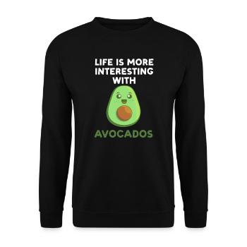Avocados Avocado Avocado-Liebhaber Geschenk - Unisex Pullover - Schwarz - Vorne - Alina (178cm) & Michal (187cm)